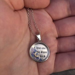 “I Love You To The Moon & Back” Sliver Necklace